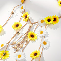 Boho Style Sunflower Tassel Hair Rope