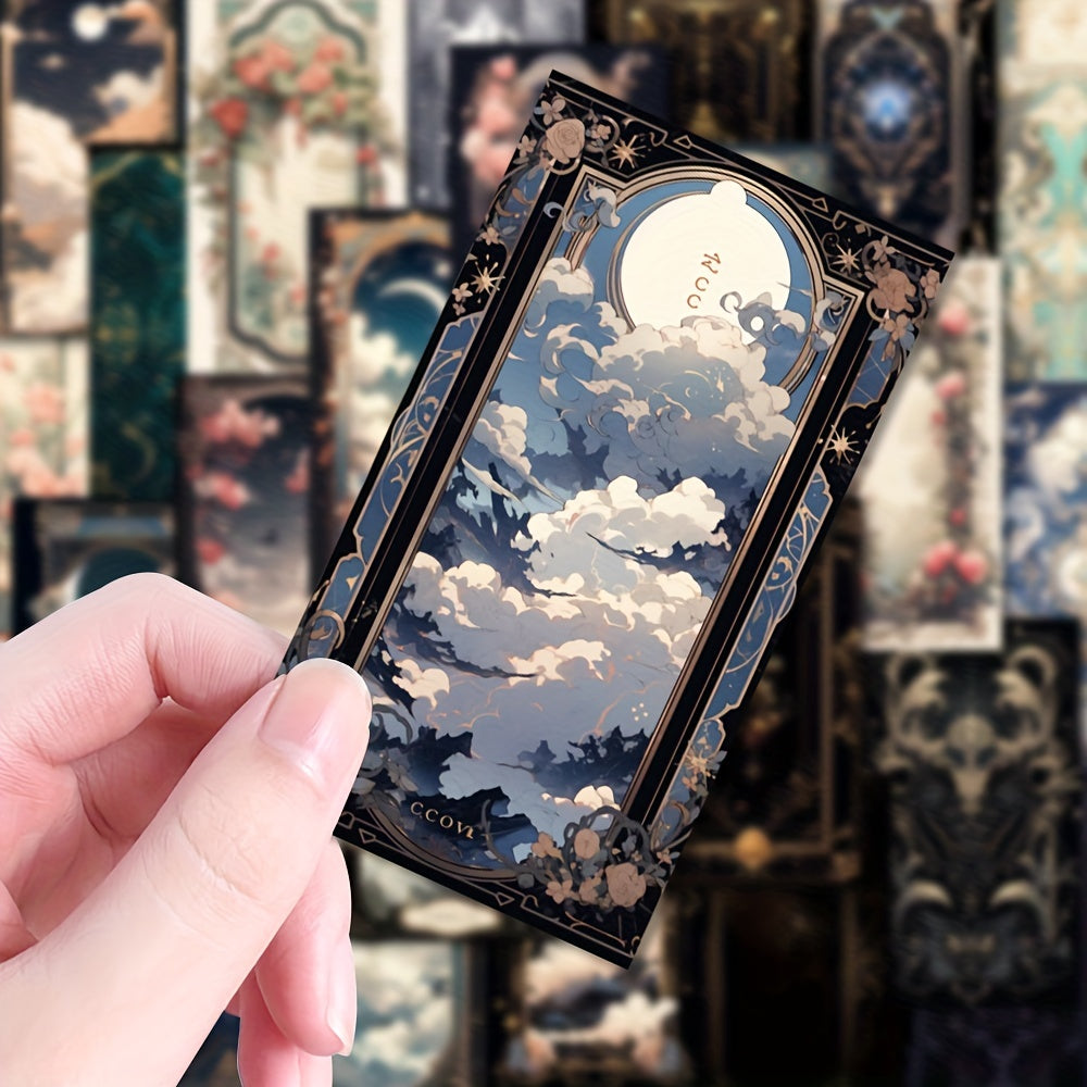 48pcs Baroque Tarot Card Style Stickers Pack for Laptop Luggage Notebook