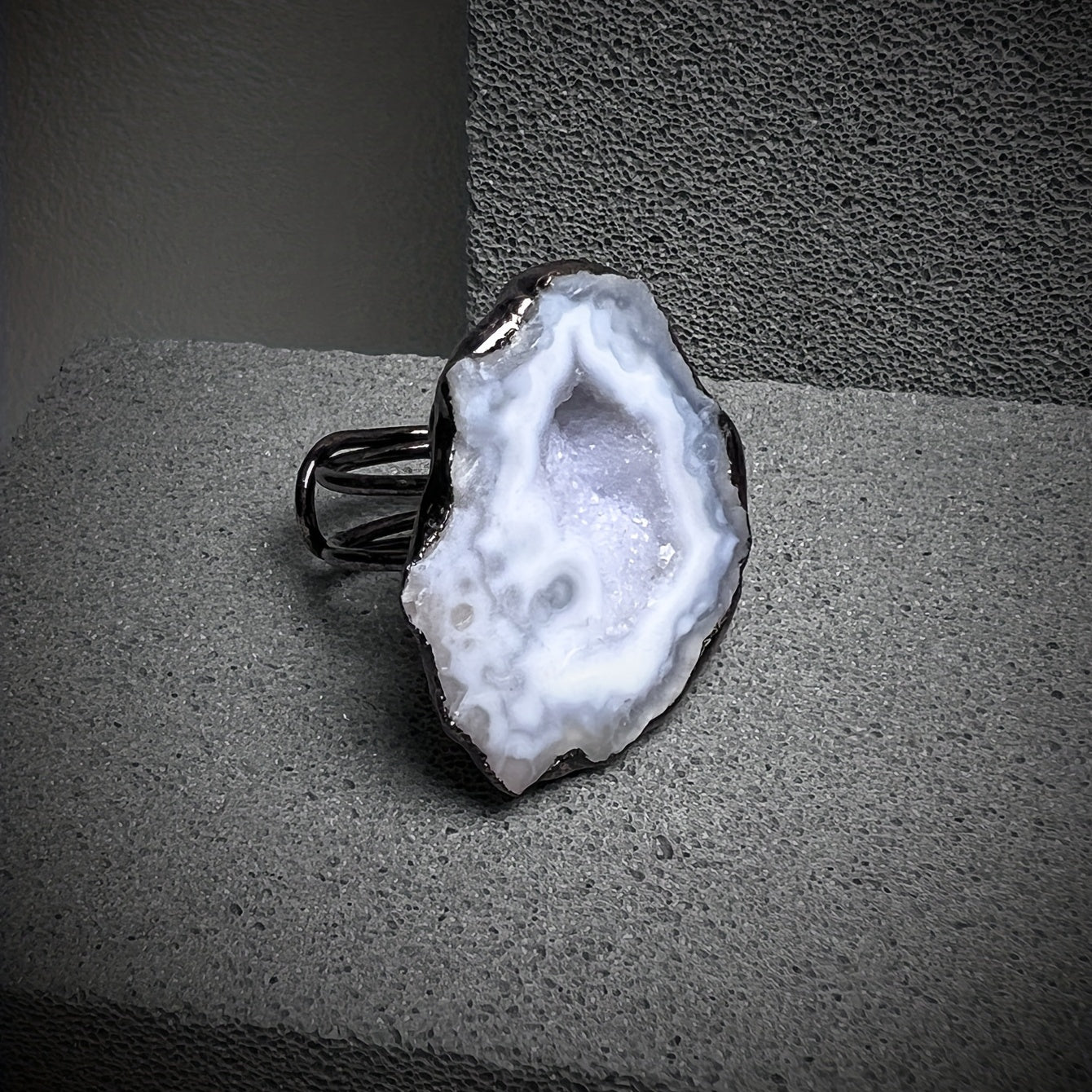 Adjustable Natural Gemstone Ring Blind Box Uncertain Shape