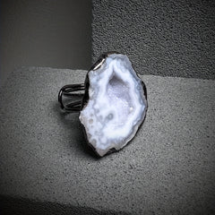 Adjustable Natural Gemstone Ring Blind Box Uncertain Shape