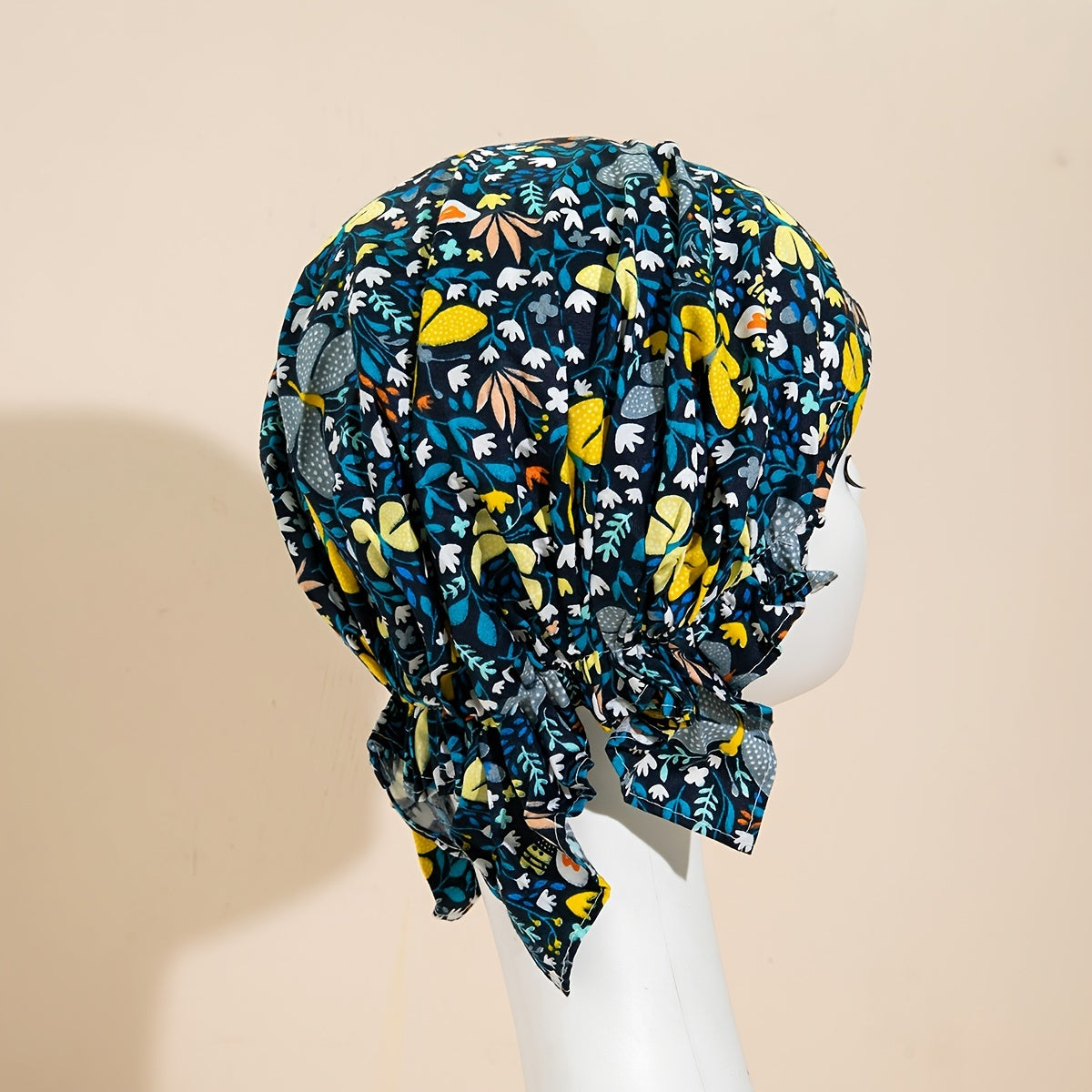Colorful Butterfly Working Cap Hat Adjustable Tie Back For Woman