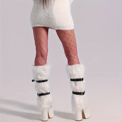 Women's Fuzzy Leg Warmers Knee High Socks