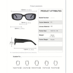 Men's Vintage Small Frame Sunglasses with Box