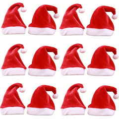 12pcs Santa Hat Adult Santa Hat Holiday Christmas Hat Santa Hat