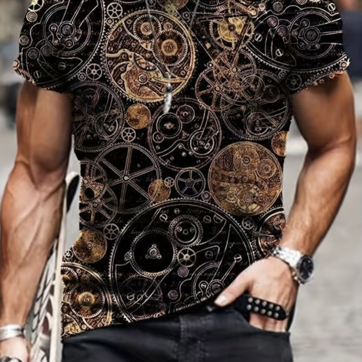 Men's Gear Graphic T Shirt for Outdoor Activities