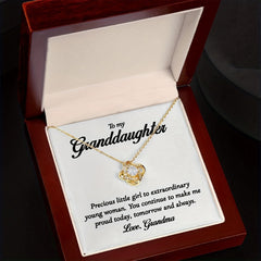 Granddaughter Birthday Pendant Necklace - Special Gift from Grandma