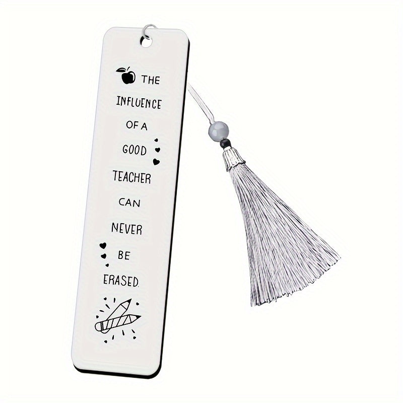 Personalized Stainless Steel Tassel Pendant Bookmark