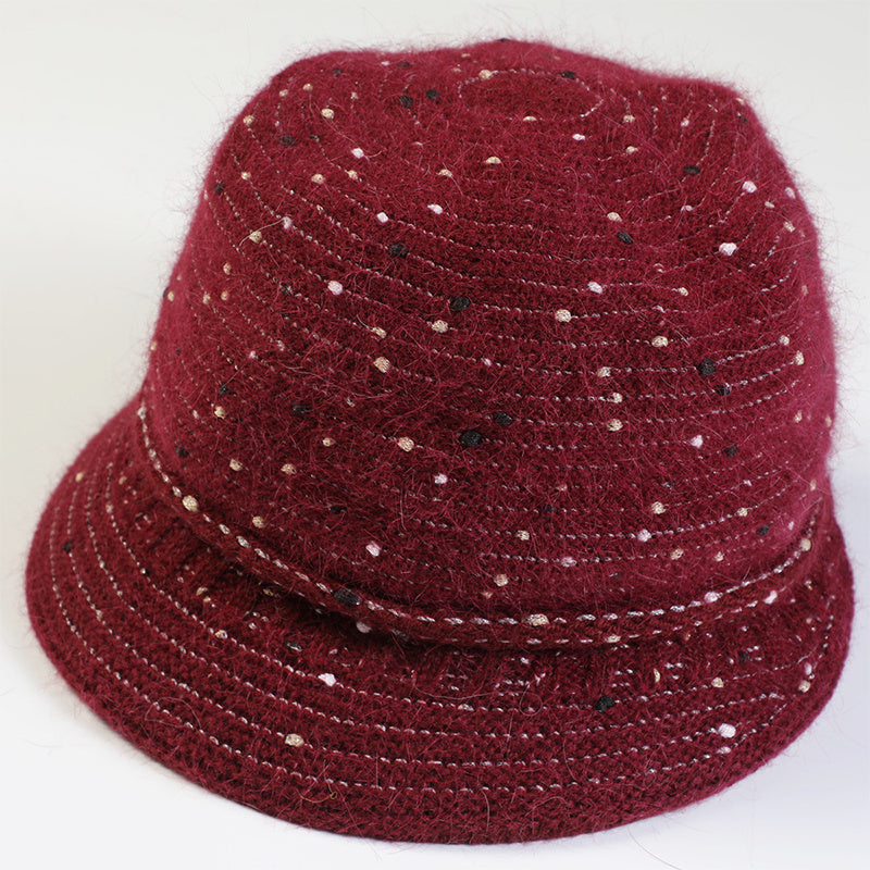 Vintage Knitted Thermal Bucket Hat Fisherman Hat Winter Hat For Her
