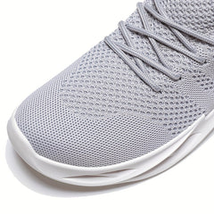 Men's Breathable Lace Up Knitted Blade Sneakers