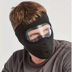 Warm Face Mask Polar Fleece Windproof Goggles Anti-fog Mas