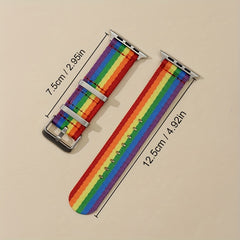 Rainbow Nylon Watch Strap For Smart Watch
