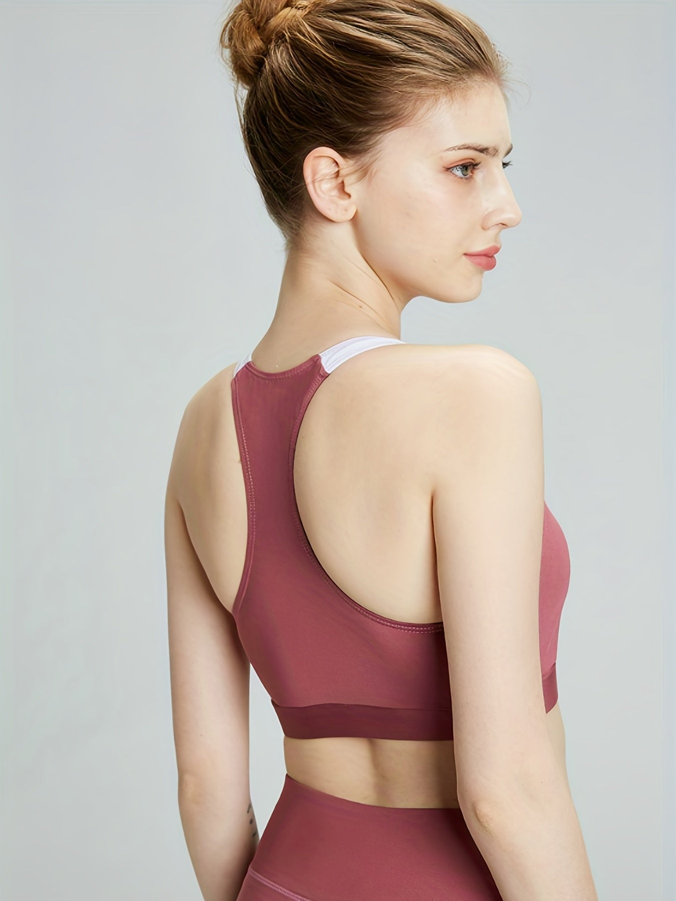 Wireless Racerback Sports Bra Yoga Fitness Bra