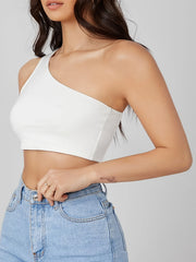 Women's Asymmetric Skinny Crop Tank Top