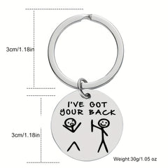 Funny Friendship Keychain for Brother Sister Bestie Daughter Son