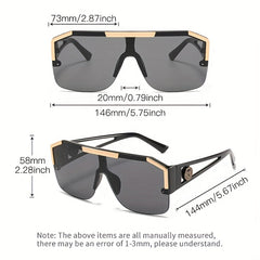 Y2K Aviator Sunglasses Gradient Lens UV400