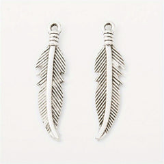 30pcs Alloy Feather Charms Pendants for DIY Jewelry Making Bracelet Necklace