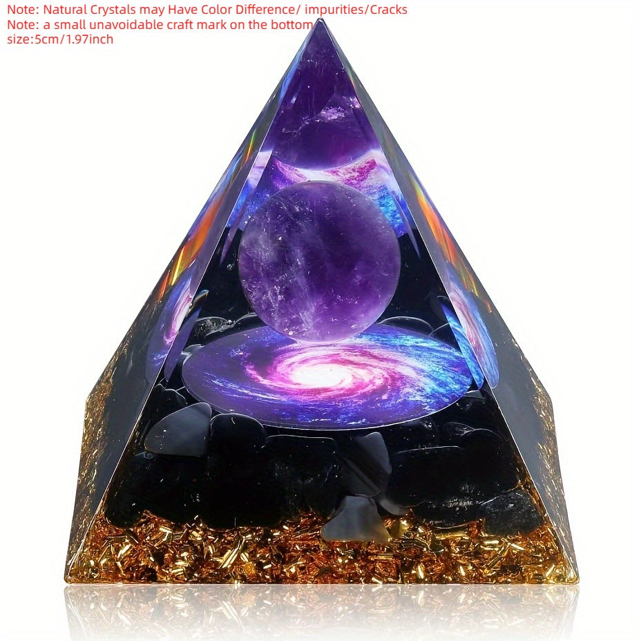 Orgone Pyramid with Amethyst Crystal Ball