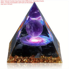 Orgone Pyramid with Amethyst Crystal Ball