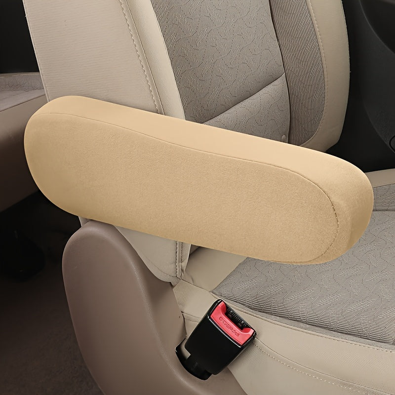 2pcs Car Front Seat Armrest Covers Cloth Armrest Protectors