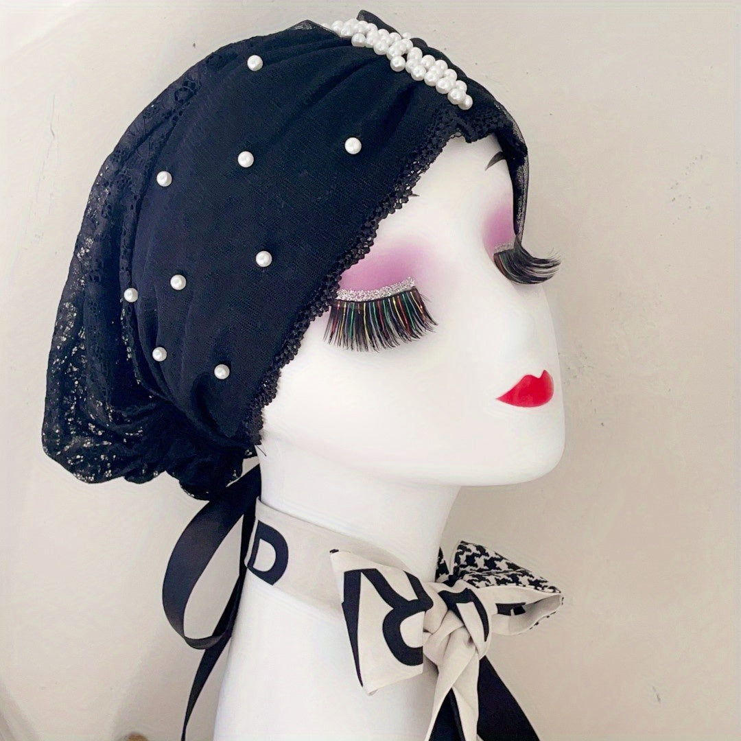 Vintage Lace Hijab Boho Head Scarf Chemo Cap Hair Accessories