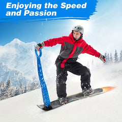 Foldable Skateboard Standing Sled Thick Wear-resistant Skiing Board