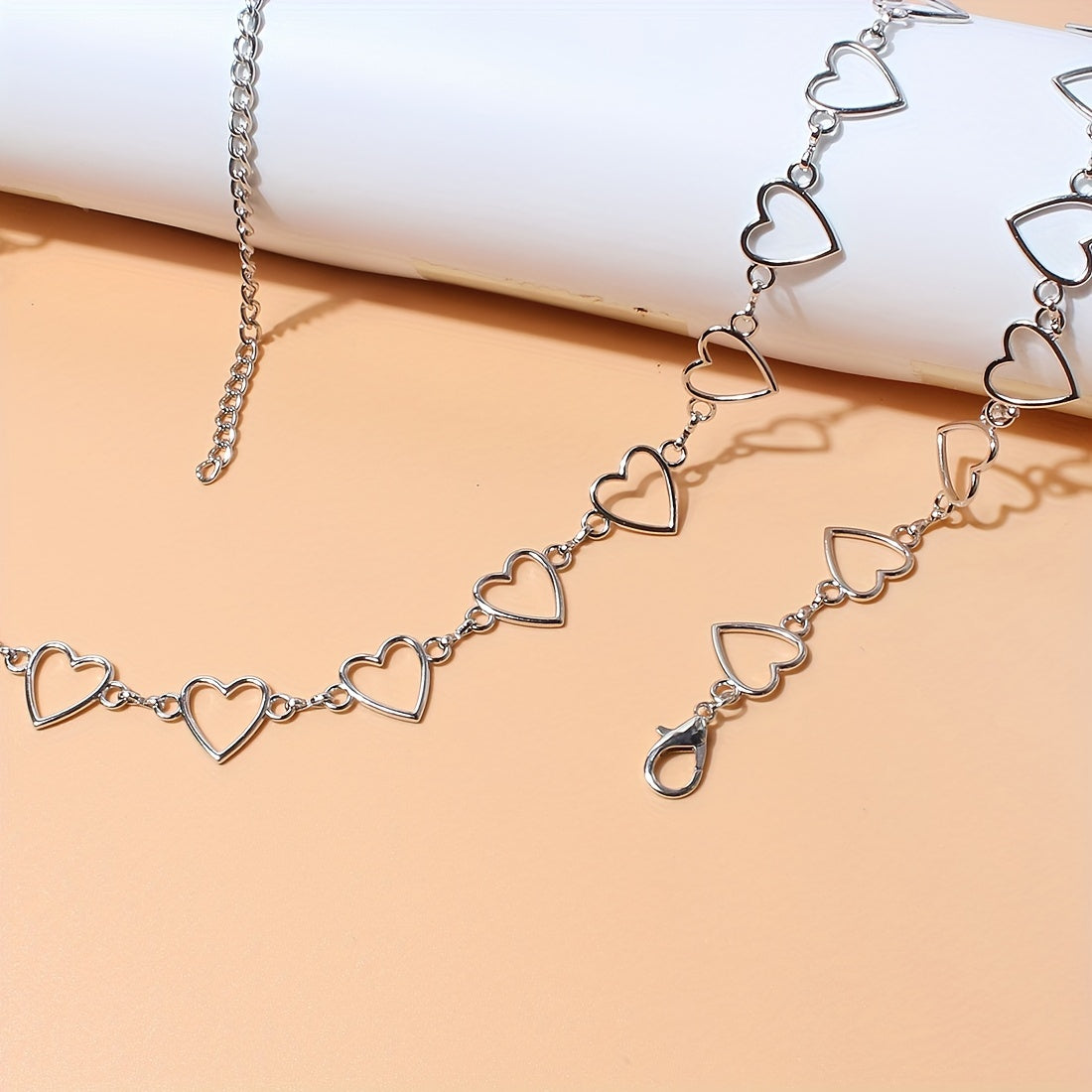 Heart Hollow Out Waist Chain Hip Hop Metal Waistband