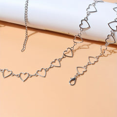 Heart Hollow Out Waist Chain Hip Hop Metal Waistband