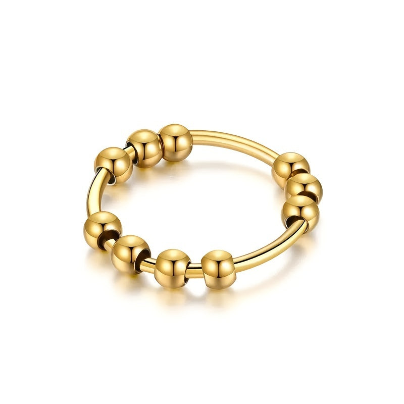 10 Beads Rotating Anxiety Ring for Couples Stress Relief