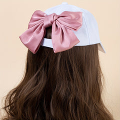 Big Ribbon Bowknot Baseball Cap Solid Y2K Dad Hats Adjustable