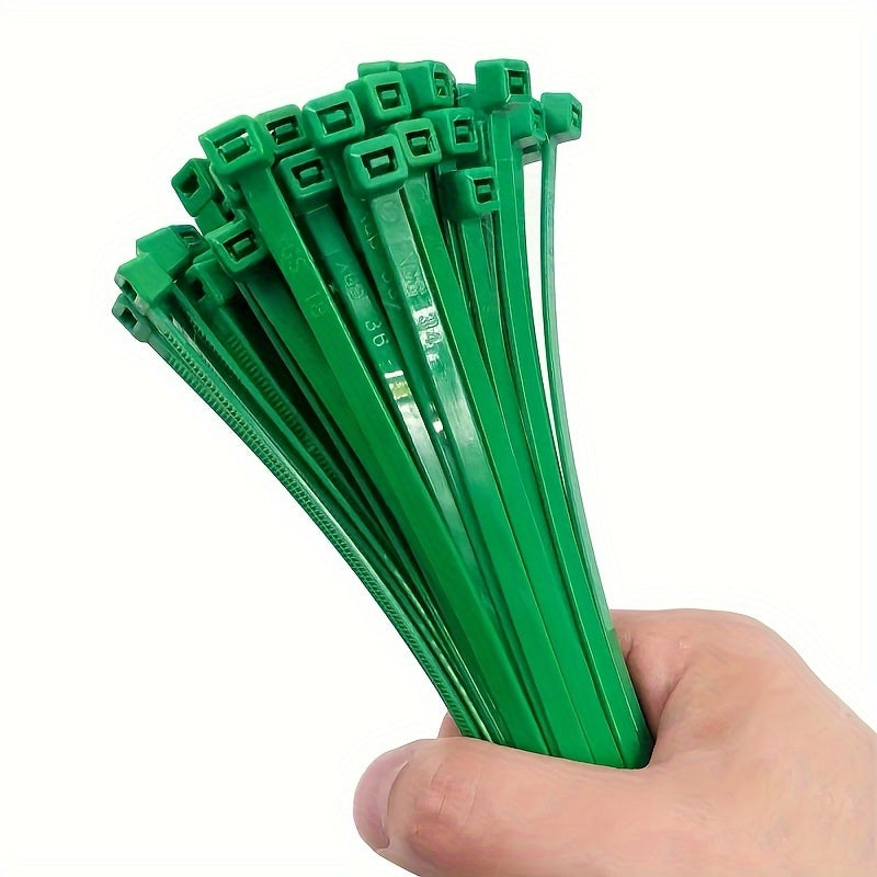 100pcs 500pcs Green Heavy Duty Gardening Zip Ties Self Locking Cable Ties