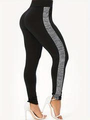  Side Striped High Rise Skinny Leggings