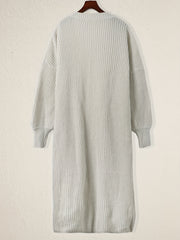  Solid Long Sleeve Stretch Cardigan
