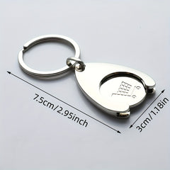 Pluggable Shopping Cart Keychain Convenient Keyring