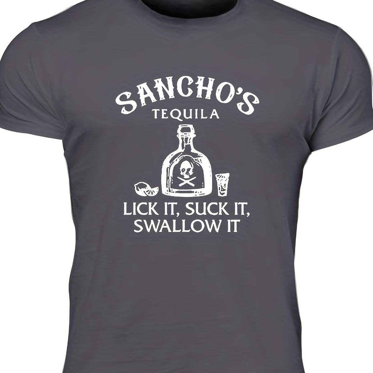 Men's Tequila Print T Shirt Comfy Stretchy Summer Outdoors