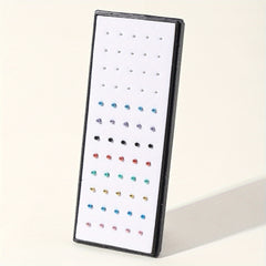 40pcs Small Bead Stainless Steel Nose Stud Ring Unisex