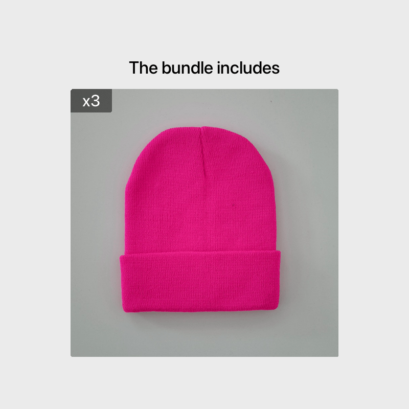 MultiColor Winter Adult's Woolen Knitted Hat 7 Colors