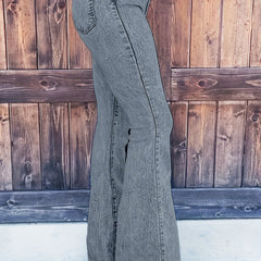  High Rise Flared Leg Jeans