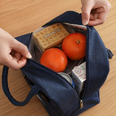 Bear Pattern Insulated Lunch Bag Waterproof Portable School Office Fresh Food
