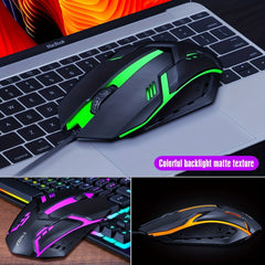 Gaming Mouse And Keyboard Set USB Wired Light Up For Gamer