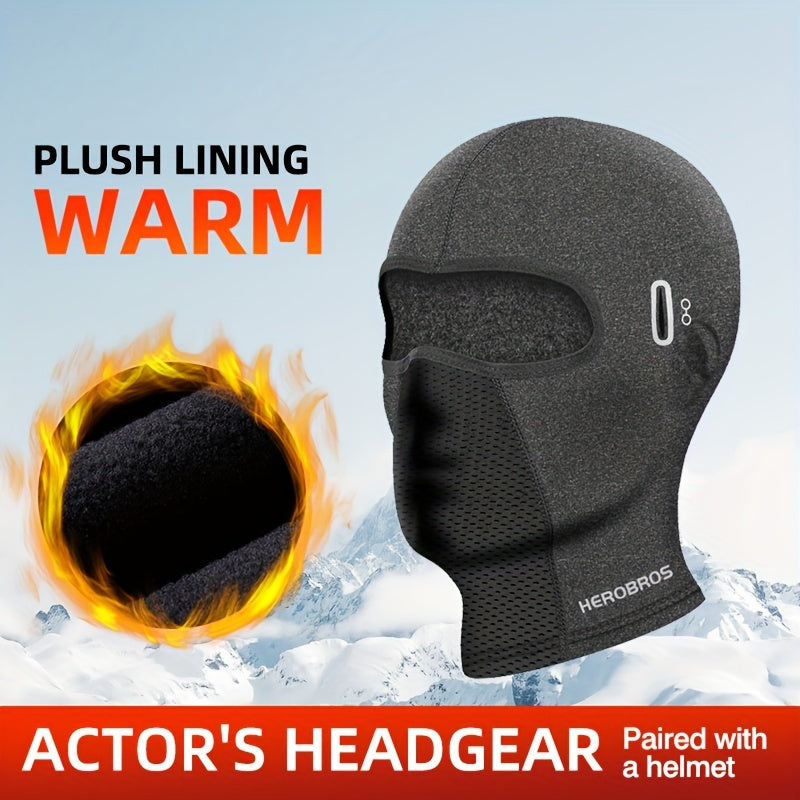 Cycling Full Face Mask Velvet Warm Headgear Motorcycle Liner
