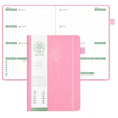 Undated Weekly & Monthly Planner Hardcover Notebook