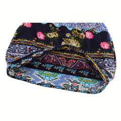 Geometric Pattern Baggy Slouchy Chemo Sleep Beanie Hat Elastic Cap