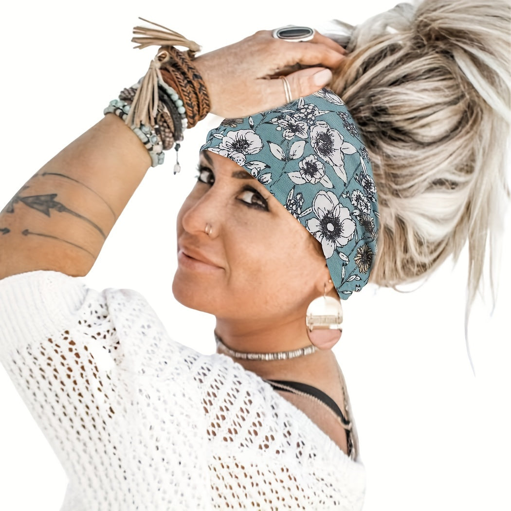 Boho Style Wide Knot Headband Sports Yoga Sweatband Hair Accessory