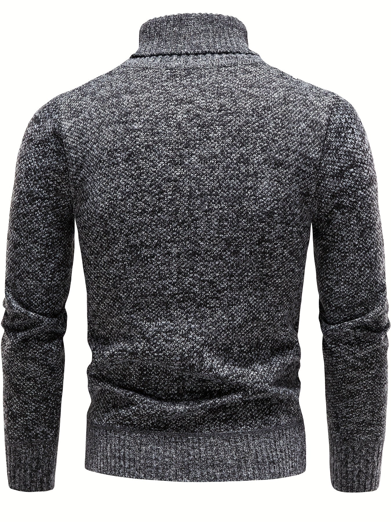Men's Turtleneck Knit Sweater Slim Fit Pullover for Fall & Winter