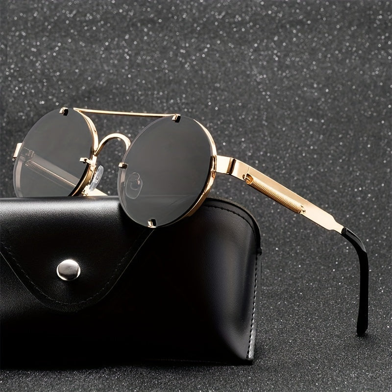 Steampunk Top Bar Metal Sunglasses Retro Vintage UV400 Sun Glasses