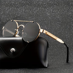 Steampunk Top Bar Metal Sunglasses Retro Vintage UV400 Sun Glasses