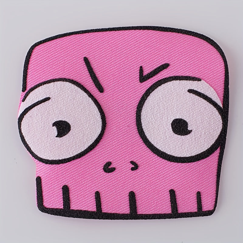 5pcs Angry Face Iron On Patches Sew On Embroidered Applique Repair Patch DIY