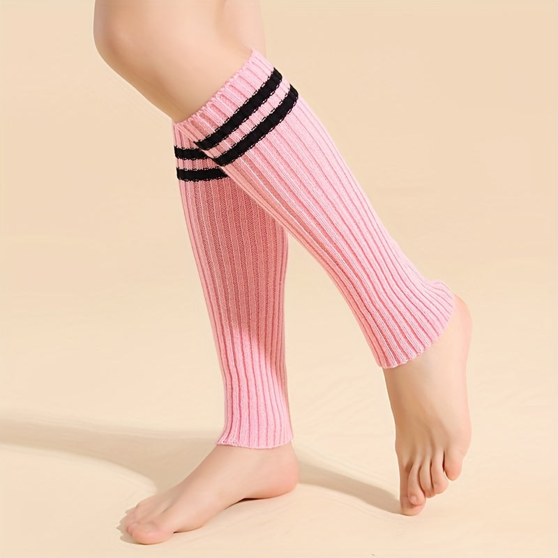 Striped Leg Warmers Ribbed Socks Women's Stockings