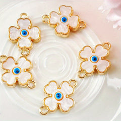 5pcs Car Wheel Drip Oil Devil's Eye Pendant Necklace Bracelet DIY