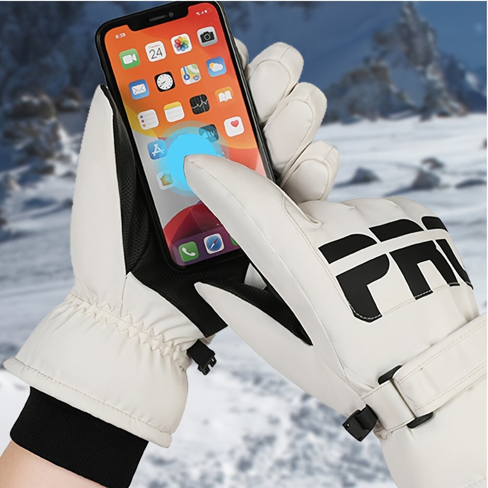 Men Ski Gloves Winter Windproof Waterproof Touch Screen Non slip Gloves